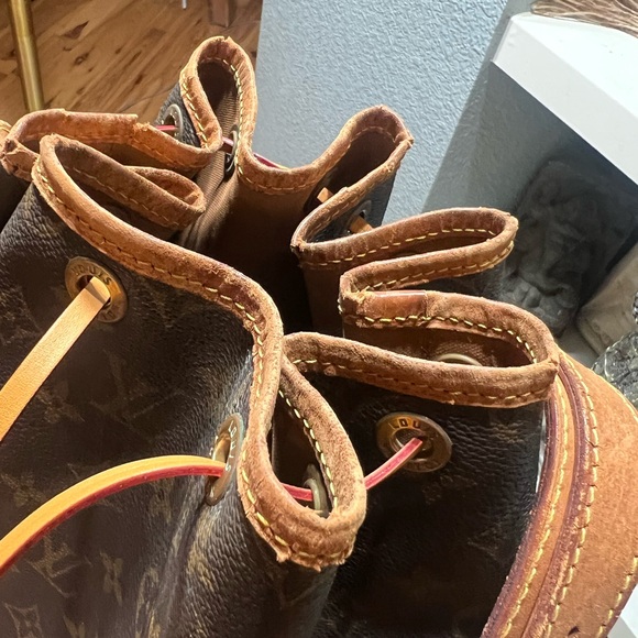 🤎Louis Vuitton🤎 AUTHENTICATED Vintage Monogram GM Noe Drawstring Bag COA - Picture 11 of 15